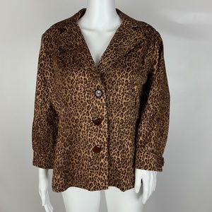 Joan Rivers Safari Chic Signature Jacket Brown L